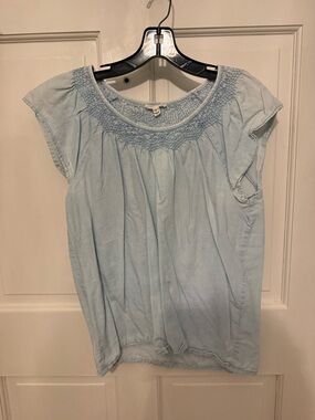 Light Blue Smocked soft joie Women’s Top